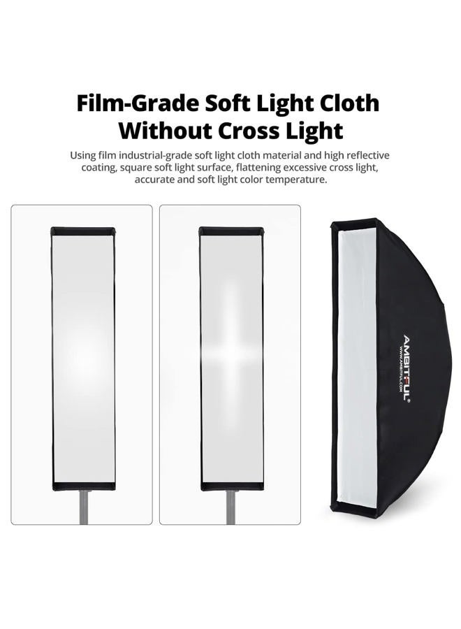 AMBITFUL Softbox Strip FW22x90/9''x 35'' Honeycomb Grid Bowens softbox, with Honeycomb Grid + Carrying Bag, for Bowens Mount lamp (FW22x90/9''x 35'') - Image 5