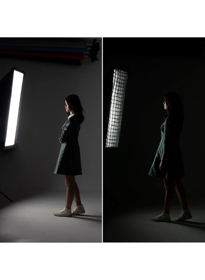 AMBITFUL Softbox Strip FW22x90/9''x 35'' Honeycomb Grid Bowens softbox, with Honeycomb Grid + Carrying Bag, for Bowens Mount lamp (FW22x90/9''x 35'') - Image 4