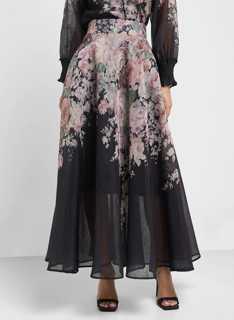 ايلا Floral Print Top & Skirt Set