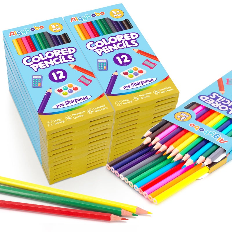 Aigybobo 360 Count Colored Pencils Bulk 30 Pack Colored Pencils for Kids 12 Colors Presharpened Color Pencils Bulk Coloring Pencils School Supplies for Teachers Classroom Prizes Art Supplies - Image 2