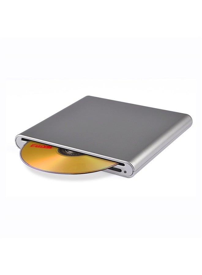 Hengzhe Optical Drive Box USBSATA Suction Type Mobile USB2.0 Box-Color:Silver  - Image 1