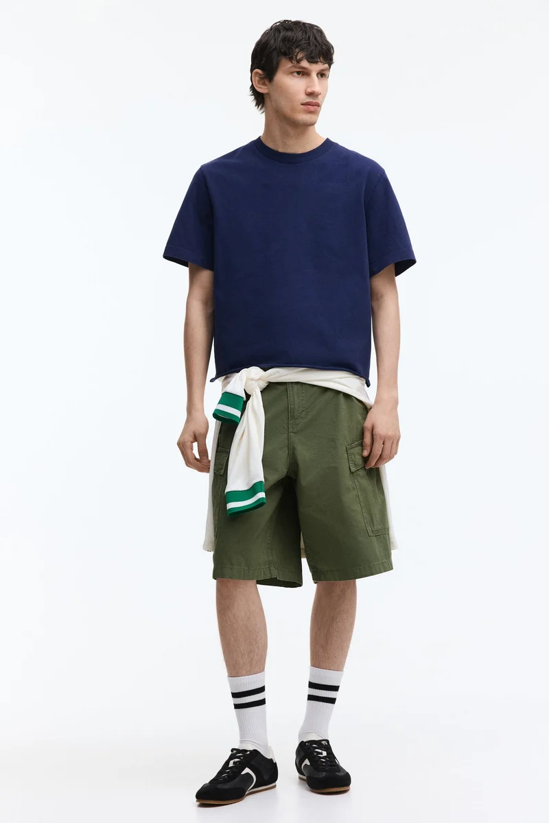 H&M Loose Fit Cotton cargo shorts