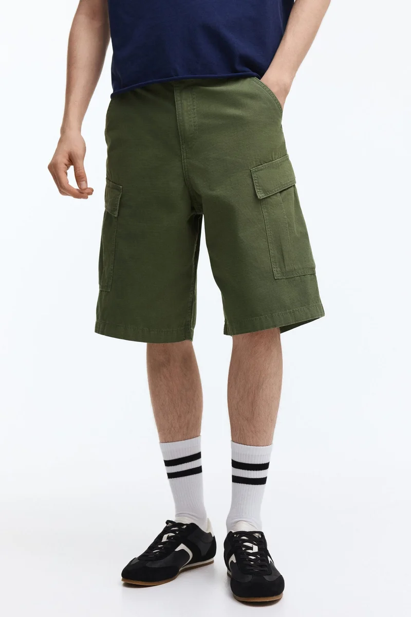 H&M Loose Fit Cotton cargo shorts