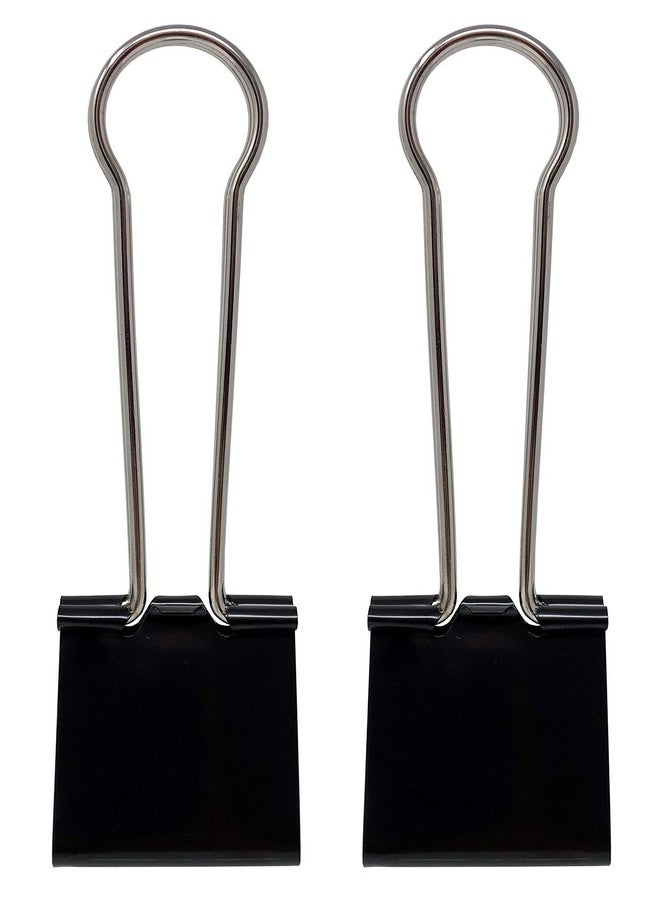 Clipco Binder Clips Super Extra Large 2-1/3In Black (2-Pack)  - Image 1