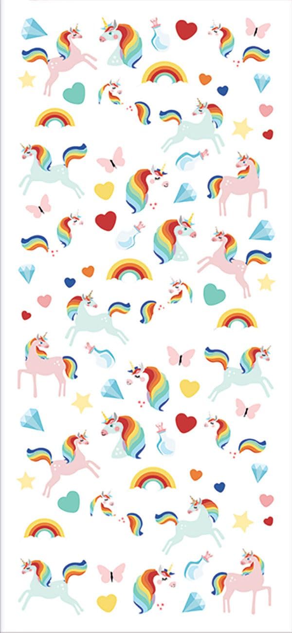 Playhouse Micro Mini Glitter Accent Sticker Sheet for Crafts Trading Collecting Rainbow Unicorns 1 Pack - Image 4