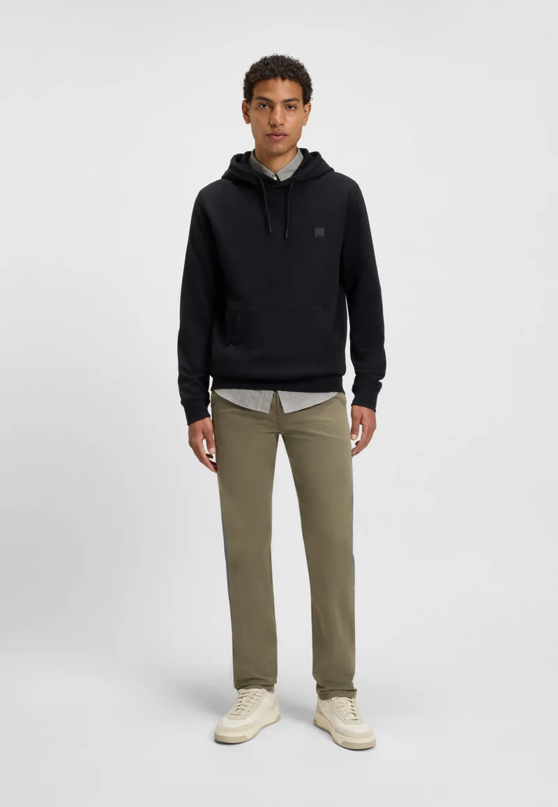BOSS Slim-fit chinos in stretch-cotton satin