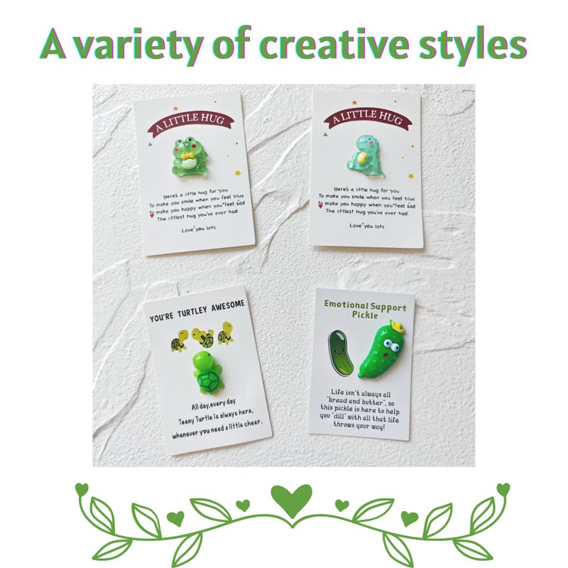 YOJO Pocket Hug Card, Frog Pocket Hug Token, Emotional Support, Pocket Hug with Greeting Cards, Pocket Hug Token, Christmas Anniversary Valentines Birthday Long Distance Gifts for Her Him - Image 3