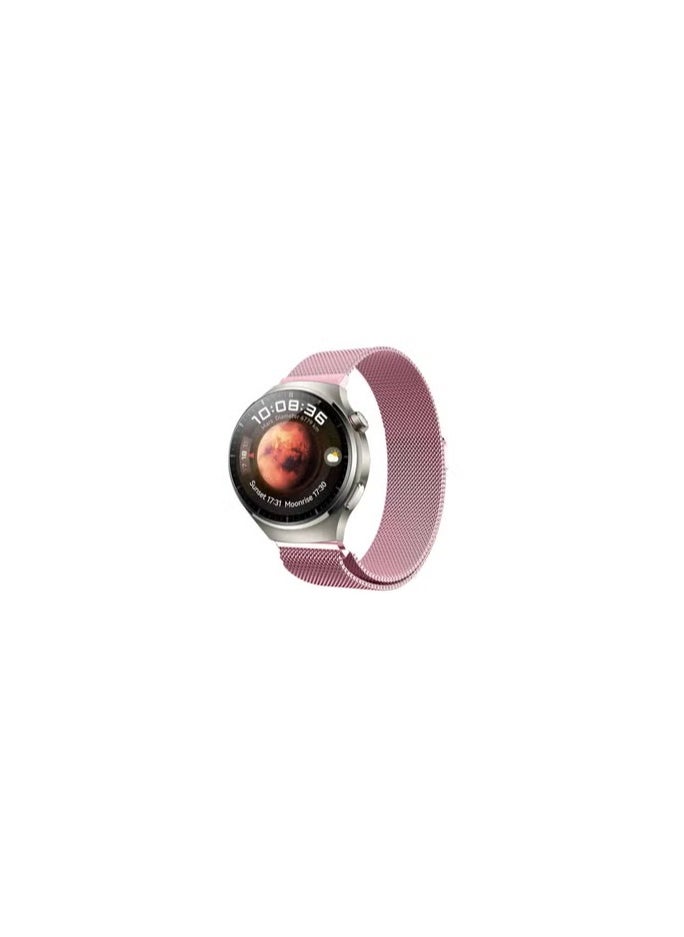 CATANES - 22mm Metal Milanese Watchband Compatible With Huawei 4,4 Pro Pink - Image 1