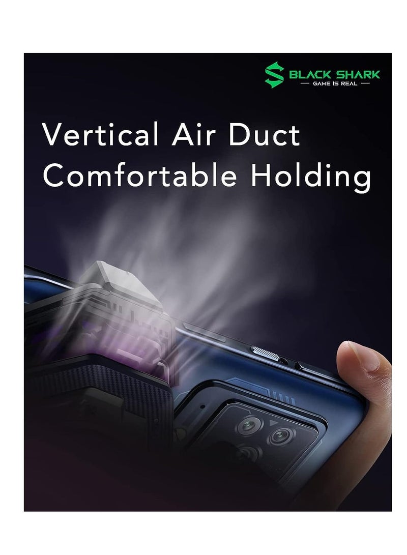 بلاك شارك مبرد الهاتف المحمول Fun Cooler 3 Pro بقوة 20 وات مع مبرد سريع التبريد للهواتف المحمولة مزود بمصابيح RGB و7 مراوح شفرة لنظام iOS وAndroid باللون الأسود - Image 3