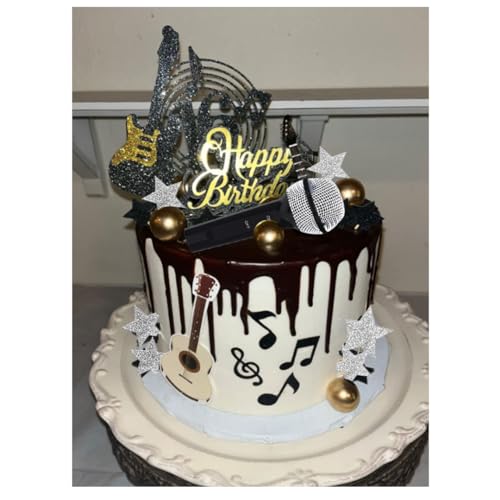 DiDida Microphone Music Cake Topper Karaoke Singer Birthday Cake Decor - Image 4