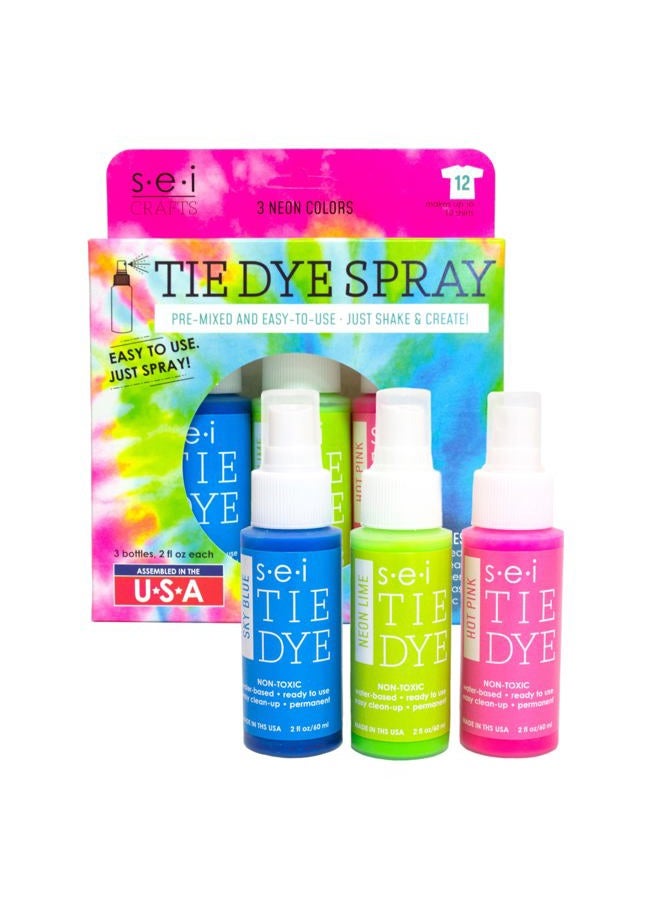 SEI طقم صبغة نيون من S.E.I.، صبغة قماشية، 3 ألوان - Image 1