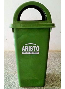 Aristo Aristo Plastic Dustbin with Dome lid 60 LTR (Green) 