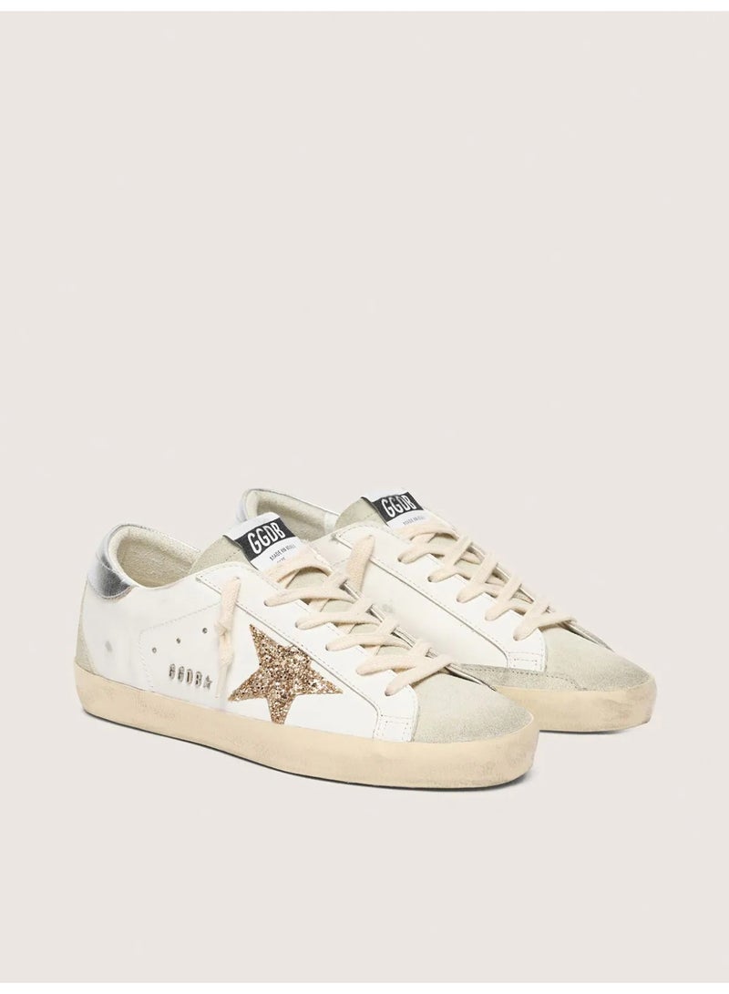 Golden Goose Super Star Women's Sneakers White with Glitter Star - Image 1