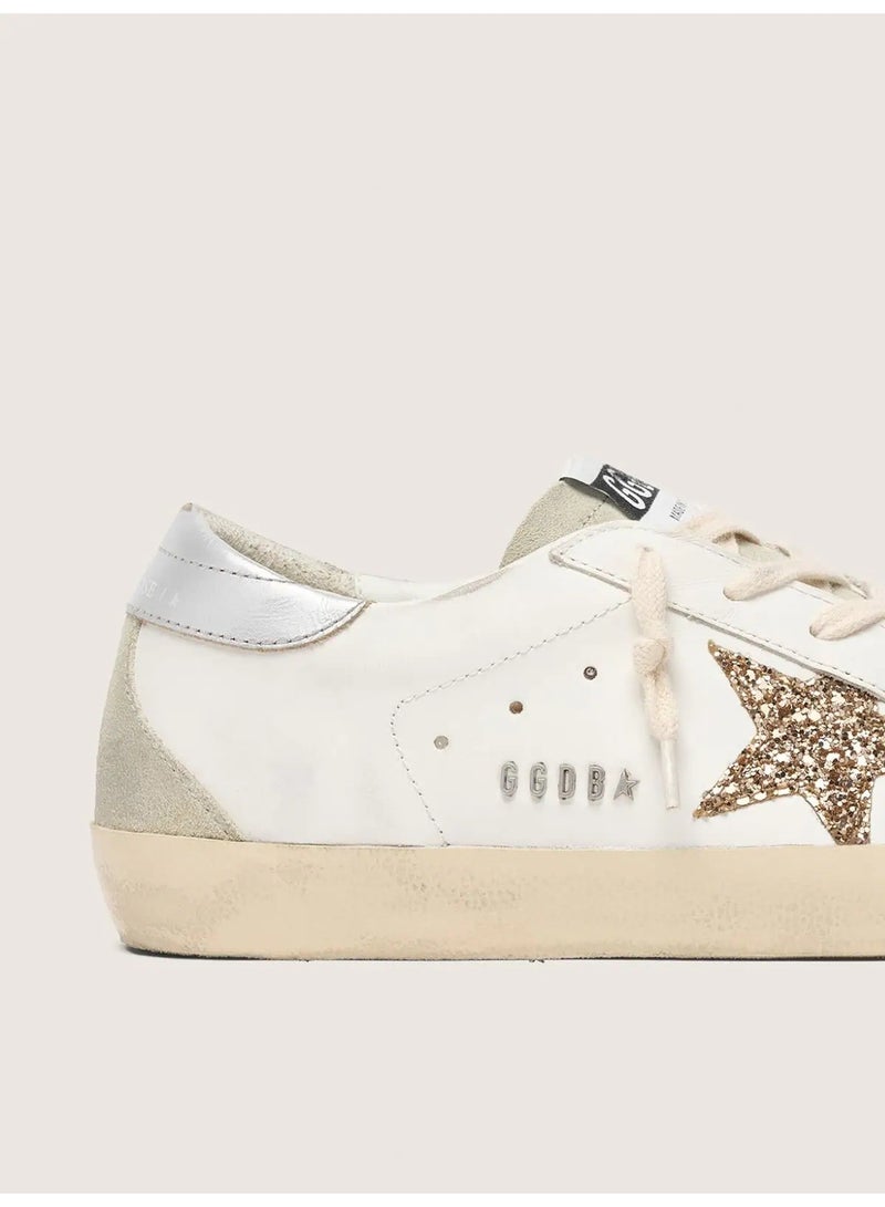 Golden Goose Super Star Women's Sneakers White with Glitter Star - Image 2