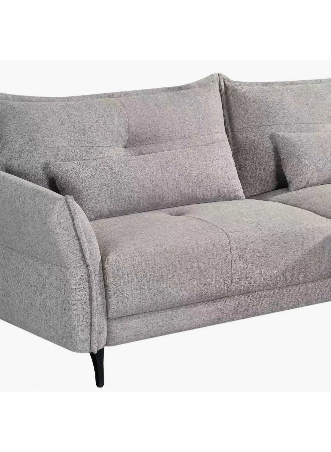 Home Box Soho 3-Seater Grey Fabric Sofa for Living Room - Image 3