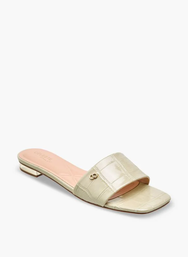 Celeste Women Textured Flat Sandals