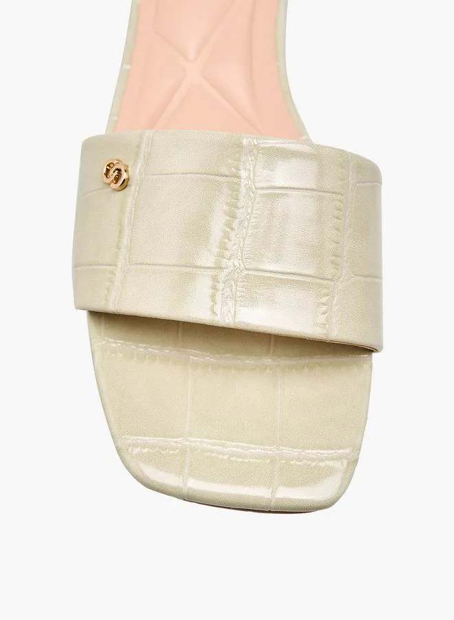 Celeste GREEN Women Textured Flat Sandals for Women | Best Price UAE