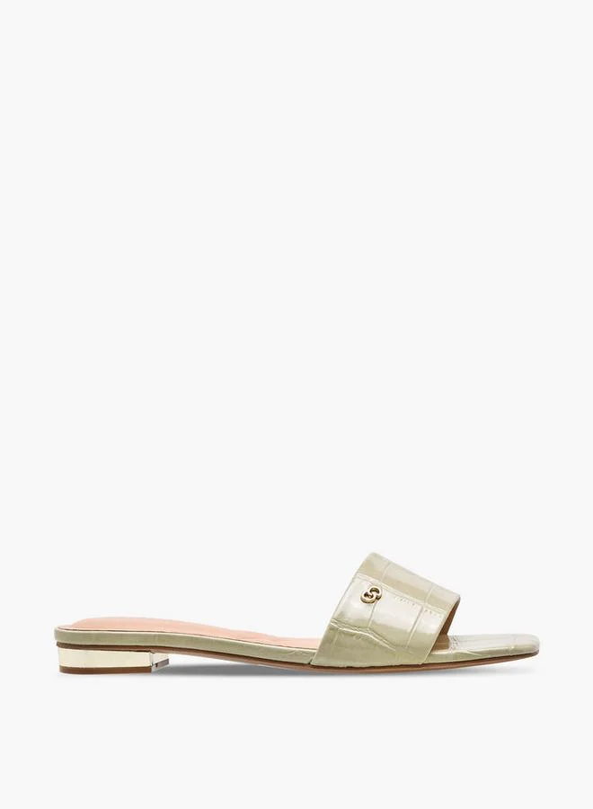 Celeste GREEN Women Textured Flat Sandals for Women | Best Price UAE