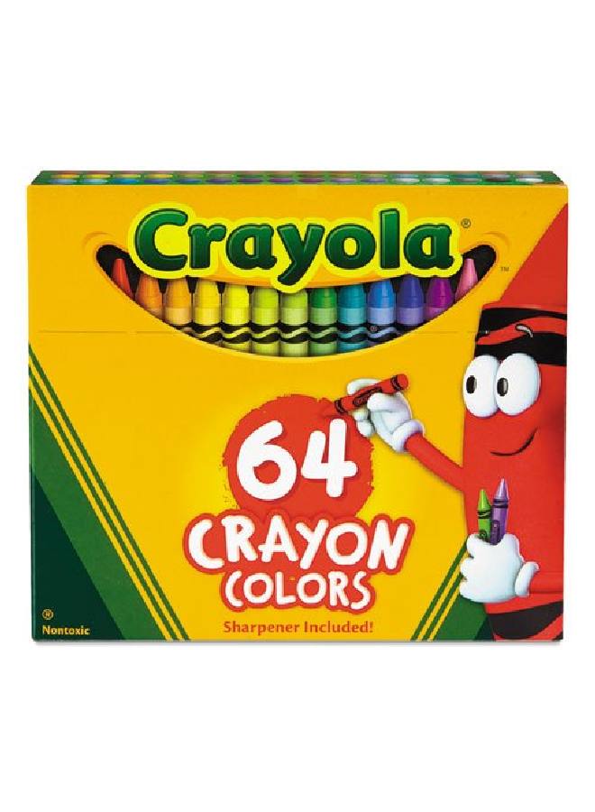 Crayola مجموعة أقلام تلوين كلاسيكية متنوعة 64/صندوق - Image 1