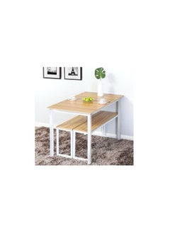 Masa Furniture Modern dining table with a compact and practical design for small spaces, 120 * 70 cm - white * beige from Masa Furniture  - Image 2