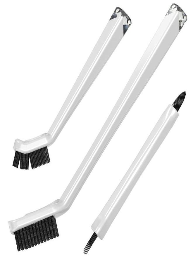 The Crown Choice - The Crown Choice Grout Cleaning Brushes Set (3 Pack) - Deep Cleaner Small Multi-Purpose Scrub Brush Set with Stiff Nylon Bristles to Clean Corners, Spaces, Tile, Shower, Window, Door Track, Floors - Image 1