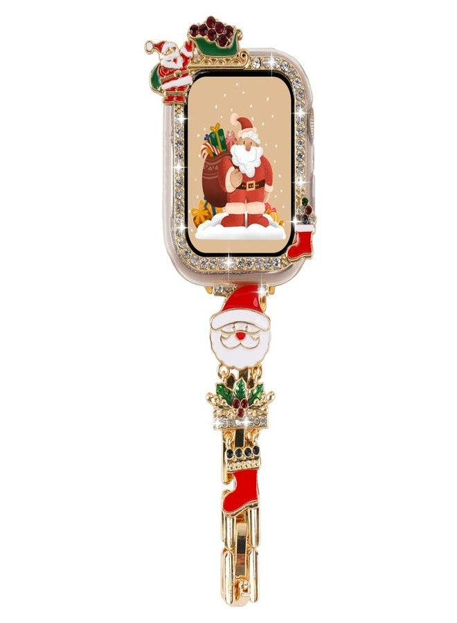 KONAFEI Compatible with Apple Watch Bands 45 mm 44mm 41 mm 40mm, Halloween Christmas Bling Jewelry iWatch Series 9/8/7/6/SE/5/4 Bracelet Strap with Cute Metal Chain Charms for Women (41mm/40mm) - Image 1