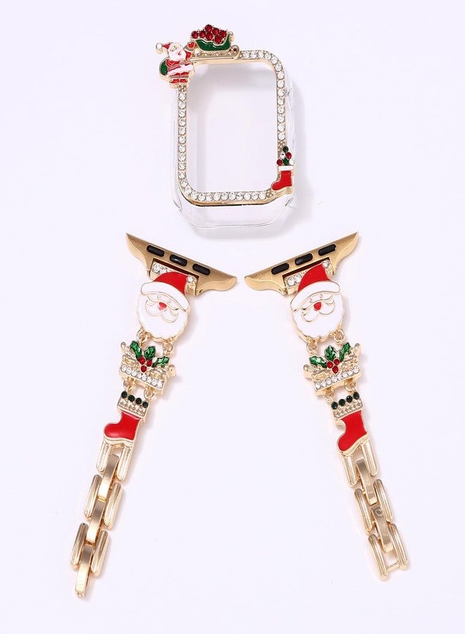 KONAFEI Compatible with Apple Watch Bands 45 mm 44mm 41 mm 40mm, Halloween Christmas Bling Jewelry iWatch Series 9/8/7/6/SE/5/4 Bracelet Strap with Cute Metal Chain Charms for Women (41mm/40mm) - Image 2