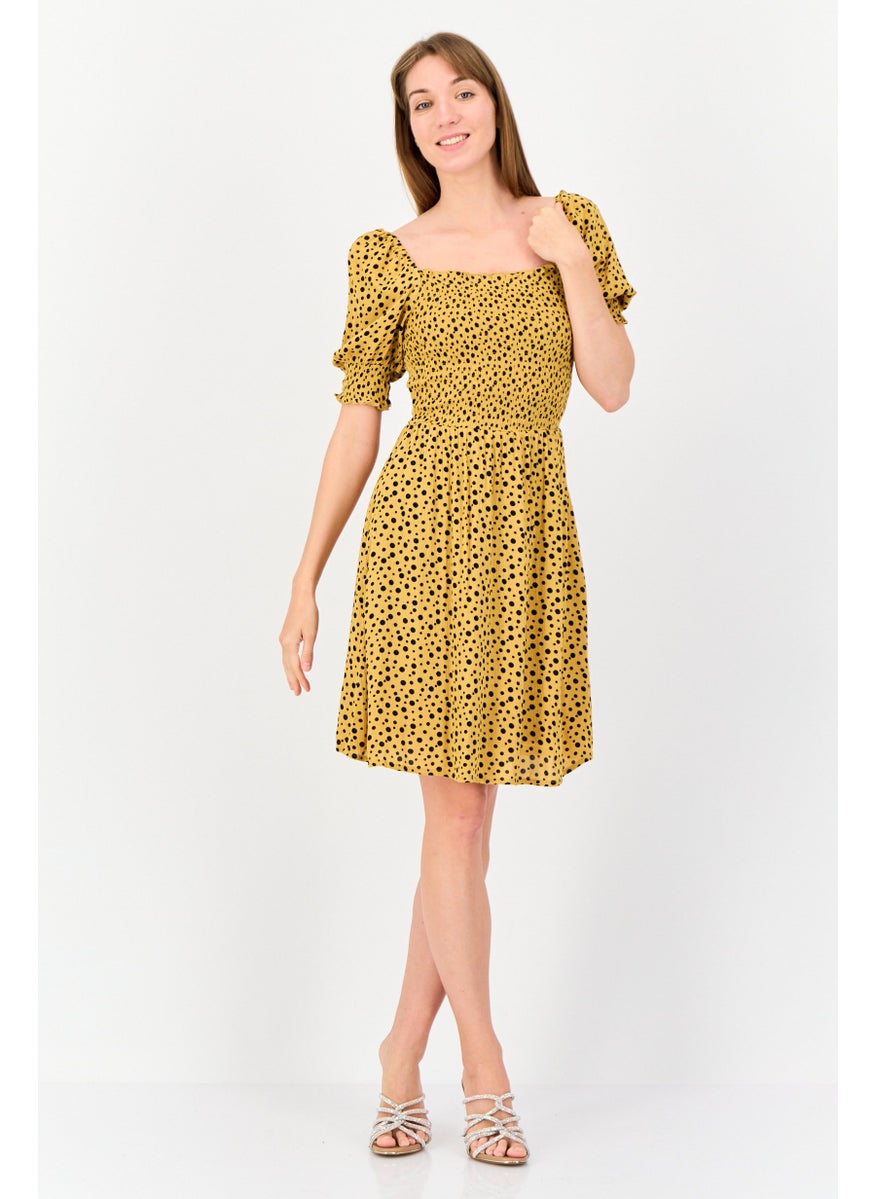 ONLY Women Polka Dots Casual Mini Dress, Multicolor  - Image 2