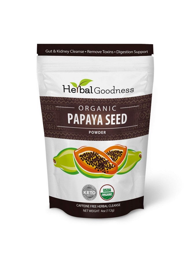 Herbal Goodness Organic Papaya Seed Powder - Digestive Enzyme & Gut Health Support, Natural Detox & Colon Cleanse with Papain - 4oz, Non-GMO - 1 Pack - Image 1