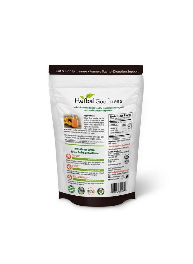 Herbal Goodness Organic Papaya Seed Powder - Digestive Enzyme & Gut Health Support, Natural Detox & Colon Cleanse with Papain - 4oz, Non-GMO - 1 Pack - Image 5