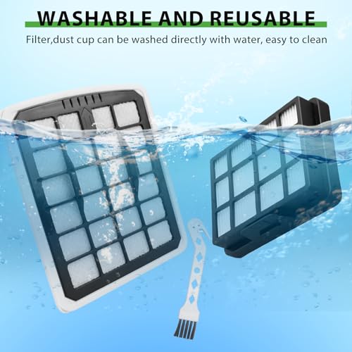 Odashen 2 Pcs Replacement Filter Compatible with Eureka NEN180 NEN186BL Bagless Canister Vacuum Cleaner，1 Dust Cup Filter Element 1 HEPA Filters 1 Cleaning Brush - Image 5