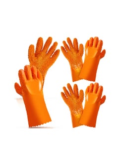 SYOSI SYOSI, 3 Pairs Sewer Non Slip Gloves, PVC Sewer Gloves Reusable Abrasion Resistant, Drain Cleaning Waterproof Safety Work Gloves for Men Women Plumber Tools  - Image 1