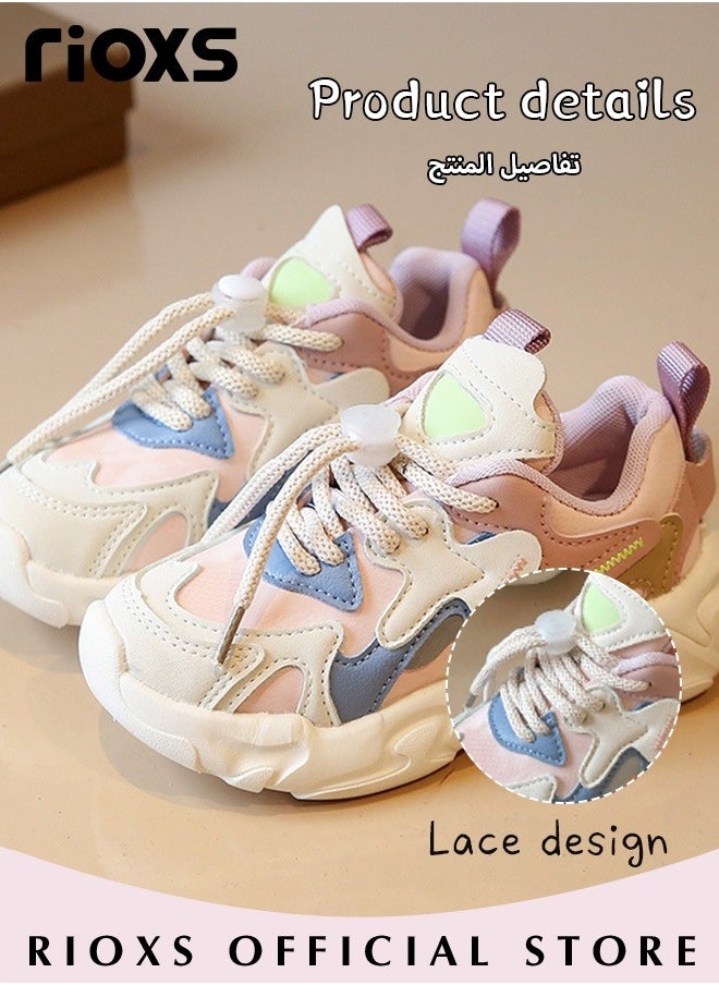 RIOXS - Kids Sports Shoes, Fashionable Lightweight Athletic Shoes, Casual Sneakers with Breathable Upper and Non-Slip Sole, Comfort Fitness Shoes for Running, Jogging, Walking and Outdoor Use - Image 1