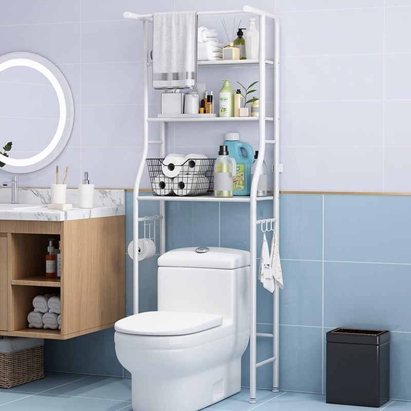 Intag 3 Shelf Bathroom Space Saver,Over The Toilet Washing Machine Rack,Bathroom Corner Stand Storage Organizer Accessories,The Washing Machine,Bathroom Tower Shelf - Image 2