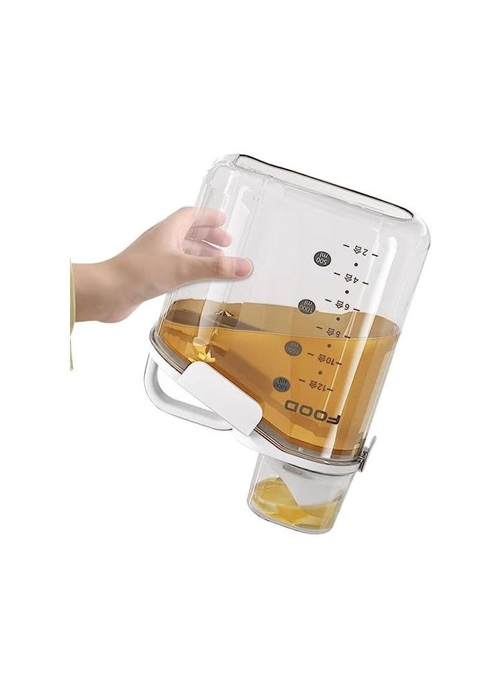 Spaceshoop - 1 Piece Sealed Clear Acrylic Storage Container Moisture Resistant Insect Resistant Food Sealed Storage Container Rice Cup Measuring Display Grain Storage Box 2500ml - Image 1