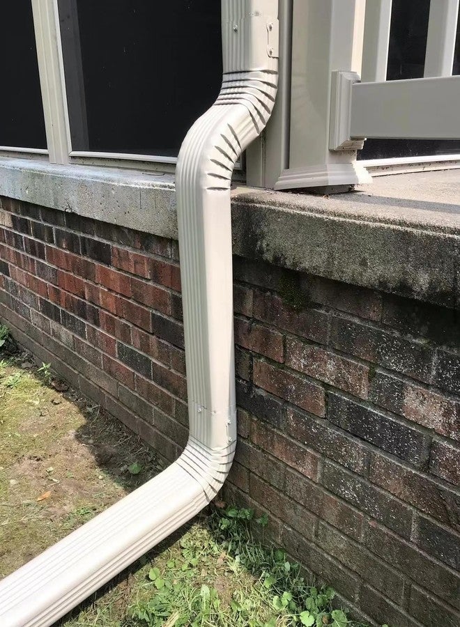 VYH Downspout Leader Gutter Offset 2x3 White (Gloss) Aluminum .[Offset = 3"/A-Style],（2x3 A Elbow） (2x3 A-Style Elbow) - Image 3
