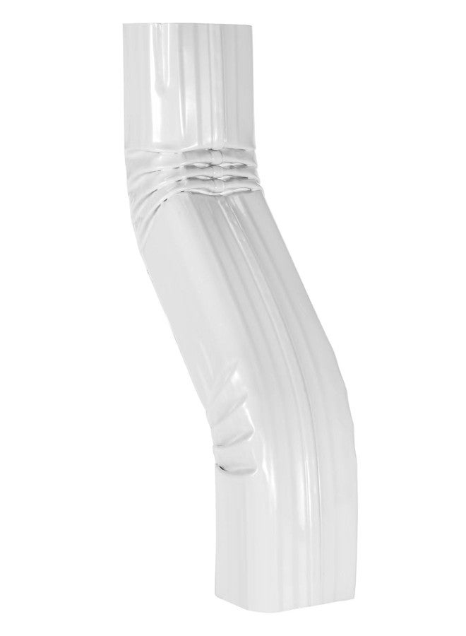 VYH Downspout Leader Gutter Offset 2x3 White (Gloss) Aluminum .[Offset = 3"/A-Style],（2x3 A Elbow） (2x3 A-Style Elbow) - Image 1