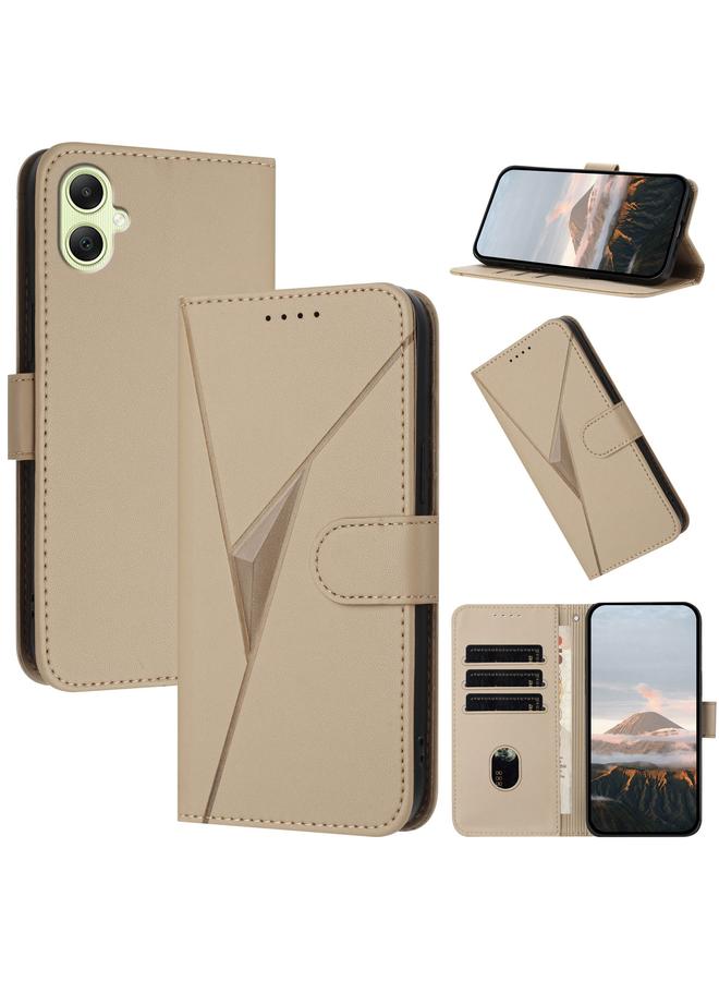 S-TOP Case For Samsung Galaxy A06 4G Triangle Pattern Buckle Clasp Leather Phone Case - Image 1