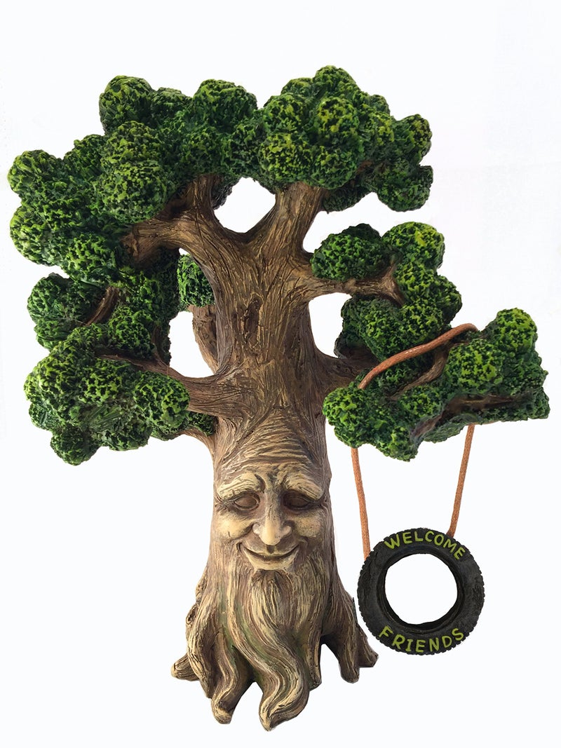 GlitZGlam Fairy and Garden Gnome Tree - Enchanted Grandpa Miniature Tree with Removable Glow in The Dark Welcome Sign for Fairies and Lawn Gnomes - Image 1