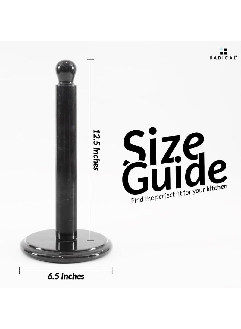 Radicaln Marble Paper Towel Holder 12.5" Inch Black Handmade Toilet Paper Holder Stand for Bathroom Accessories, Ideal Paper Towels, Kitchen Towel for Home Essentials