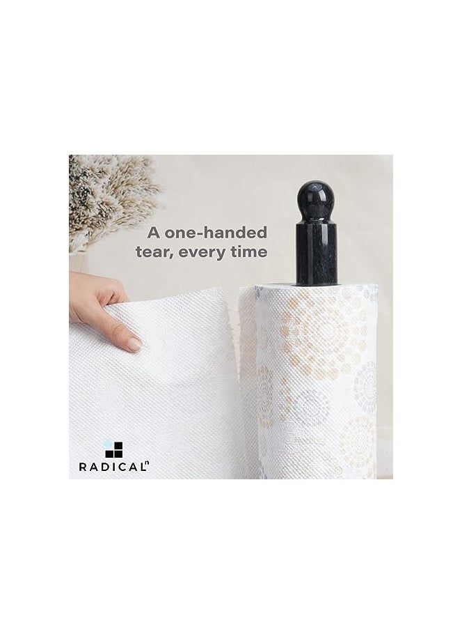 RADICALn RADICALn Black Paper Towel Holder Handmade Marble Kitchen Towels Stand  - Image 4