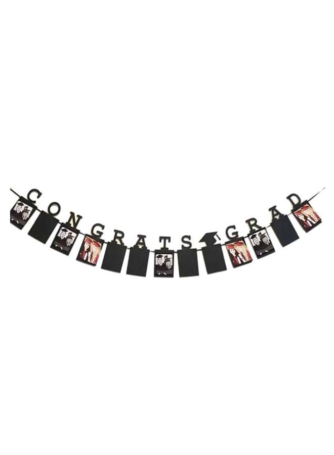 NIBEMINENT Graduation Party Decoration Congrats Grad Cap Photo Bunting Garland - Image 1