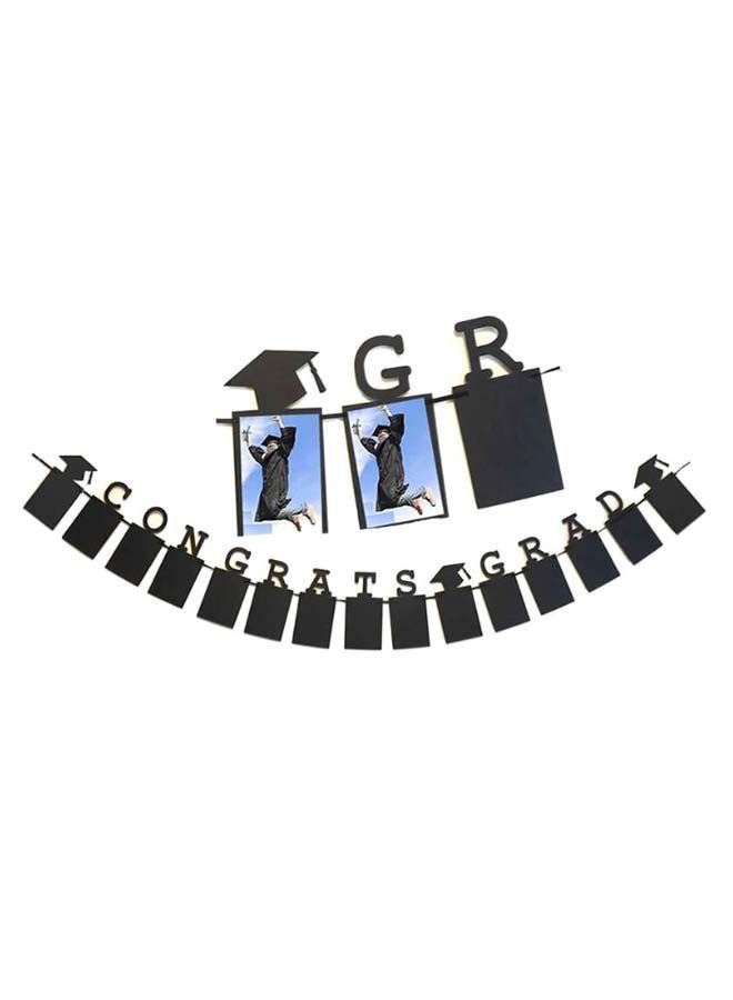 NIBEMINENT Graduation Party Decoration Congrats Grad Cap Photo Bunting Garland - Image 4