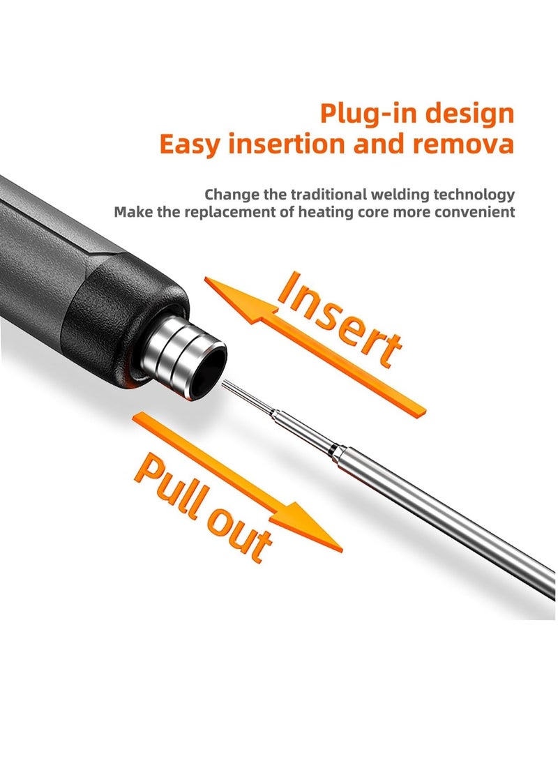 Zikra Soldering Iron Cordless USB Rechargeable Portable 3-speed Temperature Adjustable Rosin Soldering Iron Stand Storage Case Heating Core Soldering Iron - Image 3
