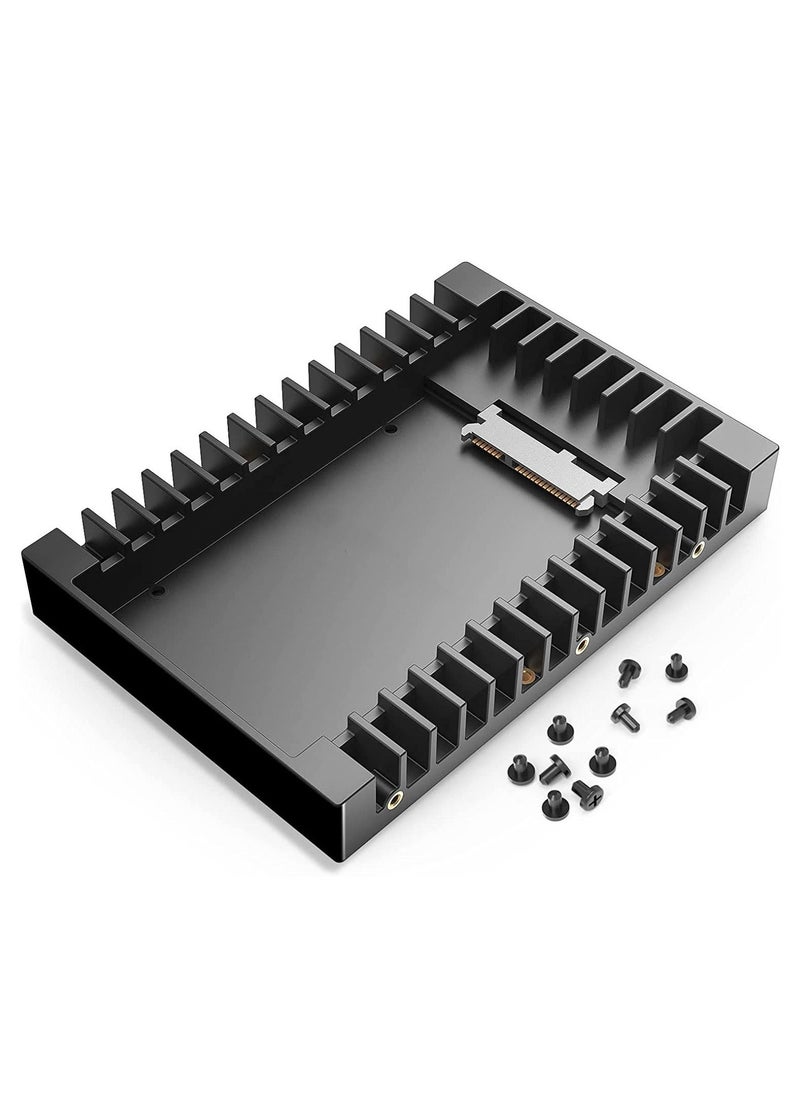 Generic - 2.5 SSD SATA to 3.5 Hard Drive Adapter Internal Drive Bay Converter Mounting Bracket Caddy Tray for 7 / 9.5 / 12.5mm 2.5 inch HDD / SSD with SATA III Interface - Image 1