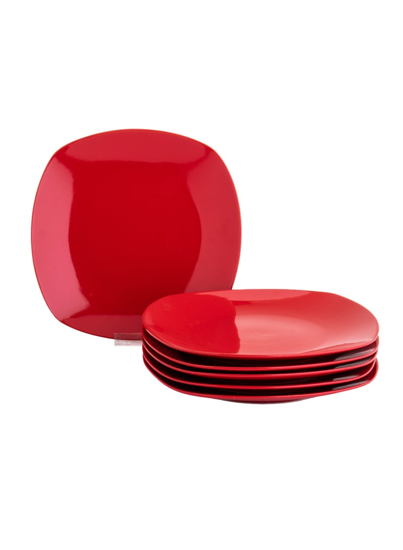 هيك طقم أطباق عشاء مسطحه من البورسلين  مكون من 6 قطع - Image 1