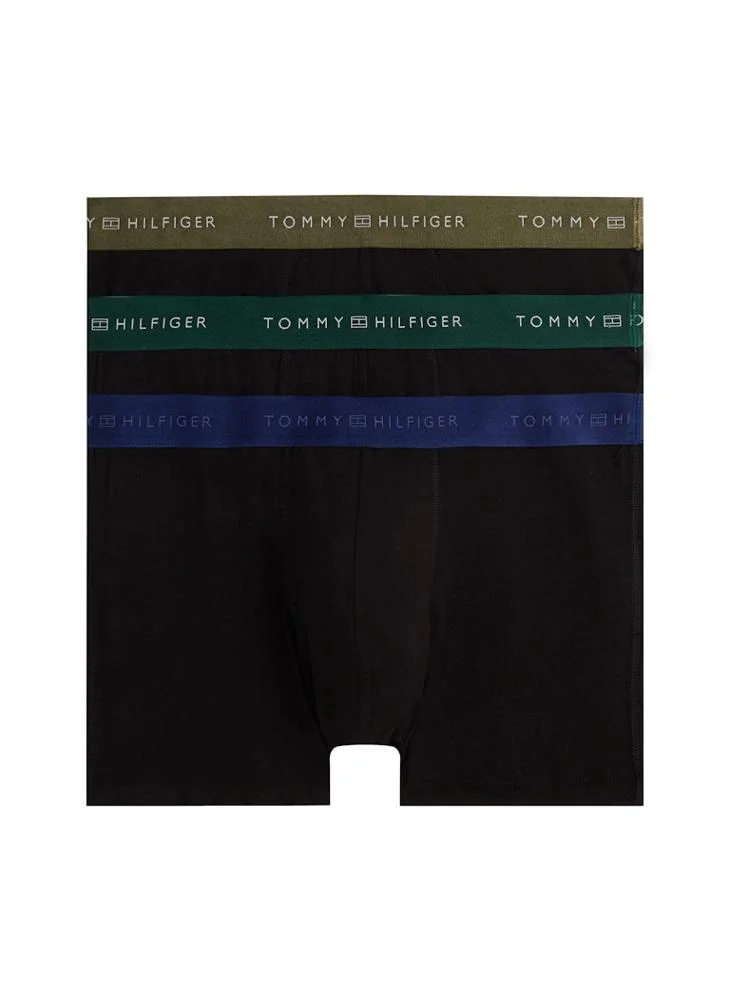TOMMY HILFIGER 3-Pack Signature Logo Metallic Waistband Trunks