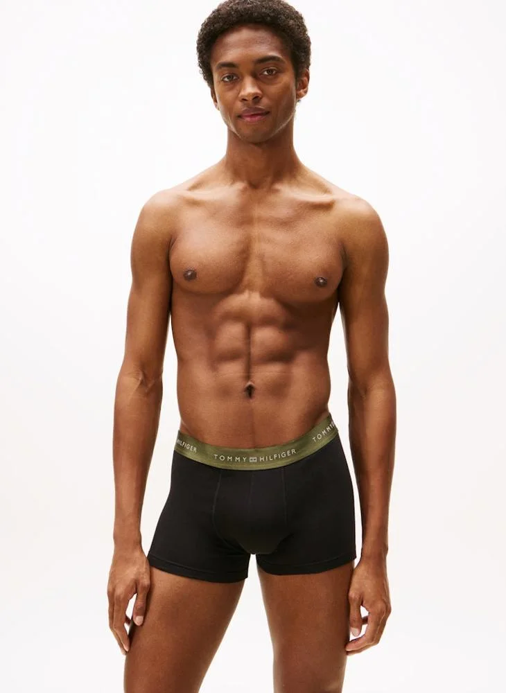 TOMMY HILFIGER 3-Pack Signature Logo Metallic Waistband Trunks