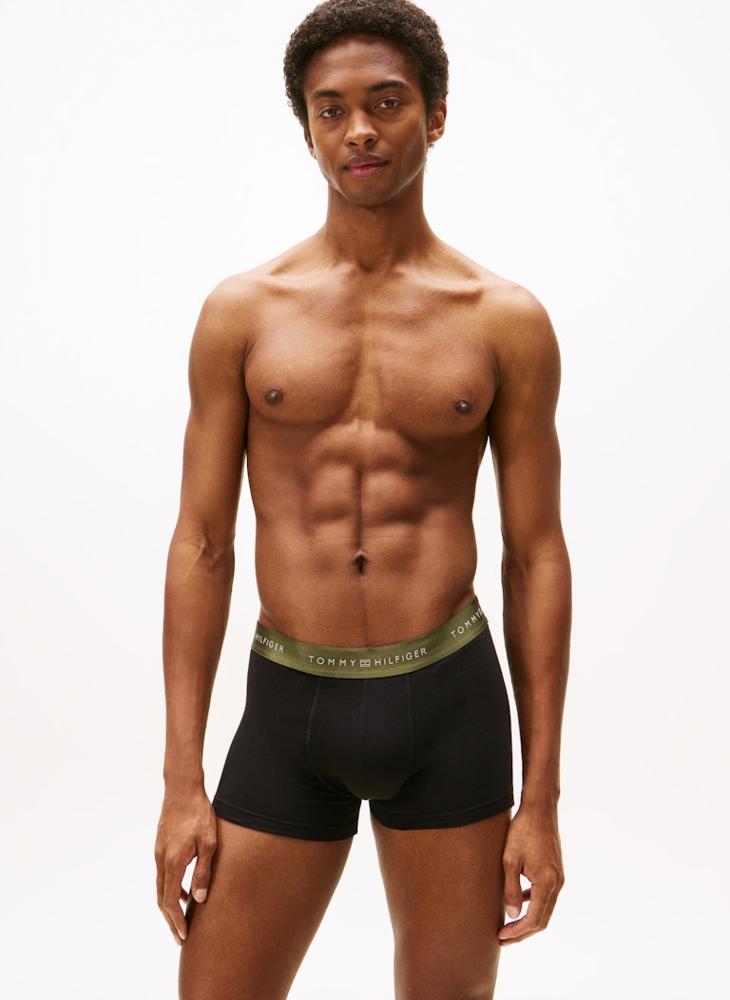 TOMMY HILFIGER 3-Pack Signature Logo Metallic Waistband Trunks - Image 2