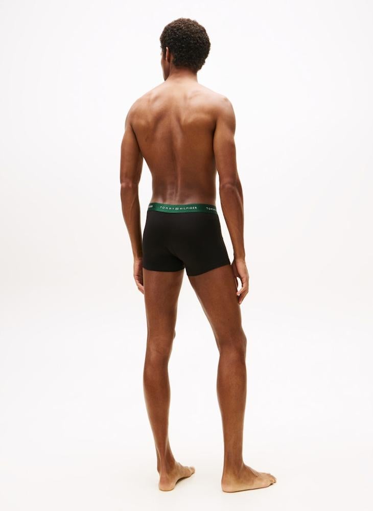 TOMMY HILFIGER 3-Pack Signature Logo Metallic Waistband Trunks - Image 3